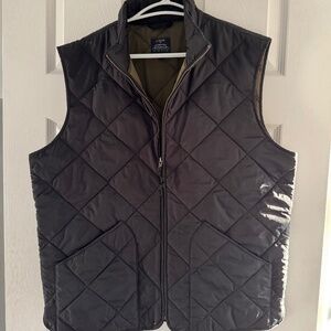 J. Crew Black Quilted Vest
